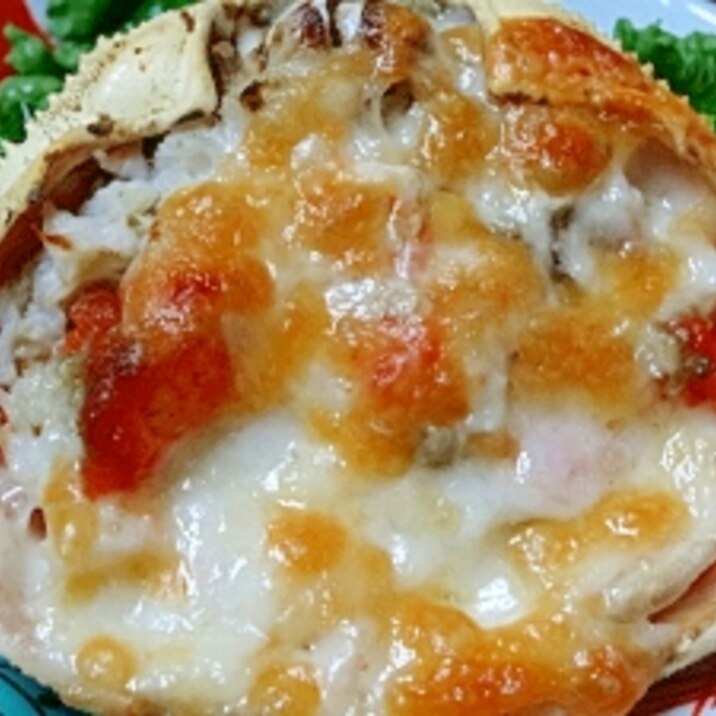 料亭気分♪ 「親ガニ甲羅盛りチーズ焼き」